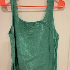 a new day Green Ribbed Scoop Neck Tank Camisole